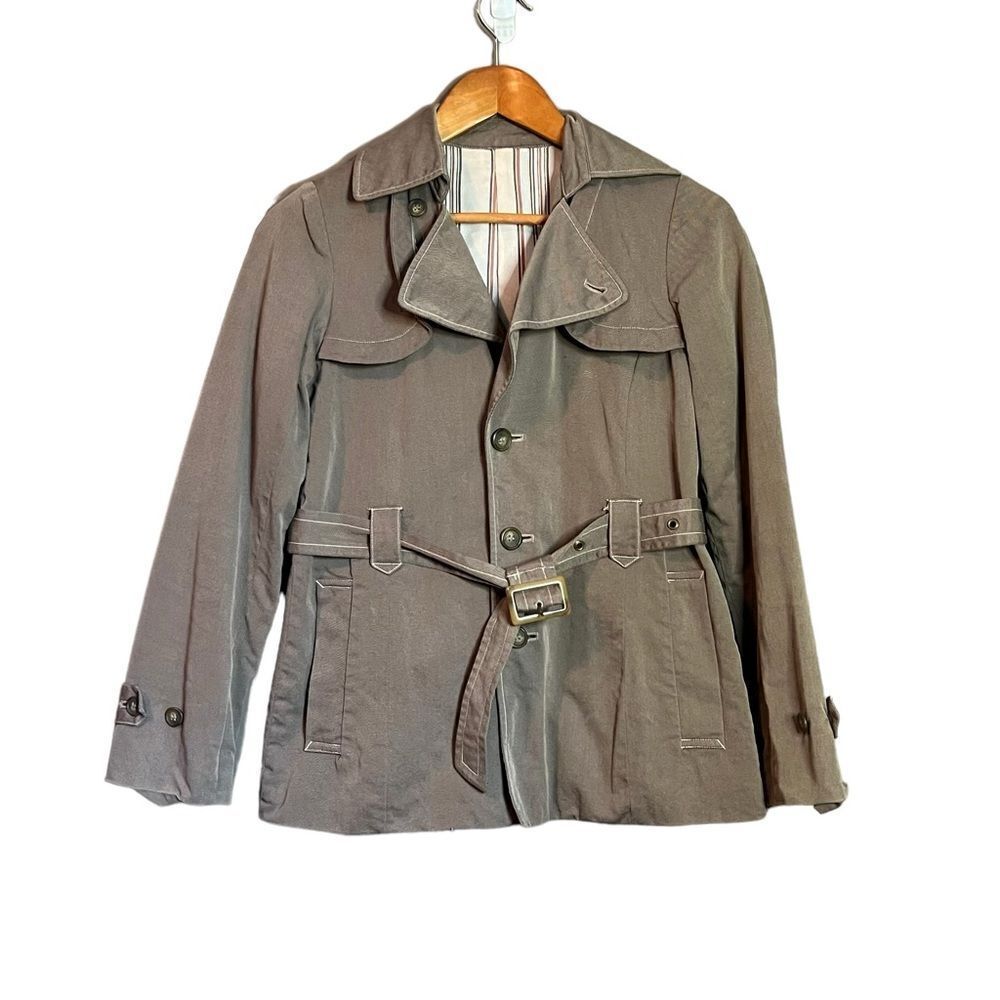 Now light brown belted coat. Size medium‎